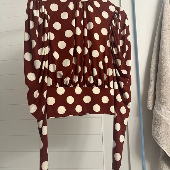 Polka Dot Backless Top - Picture 8 of 8